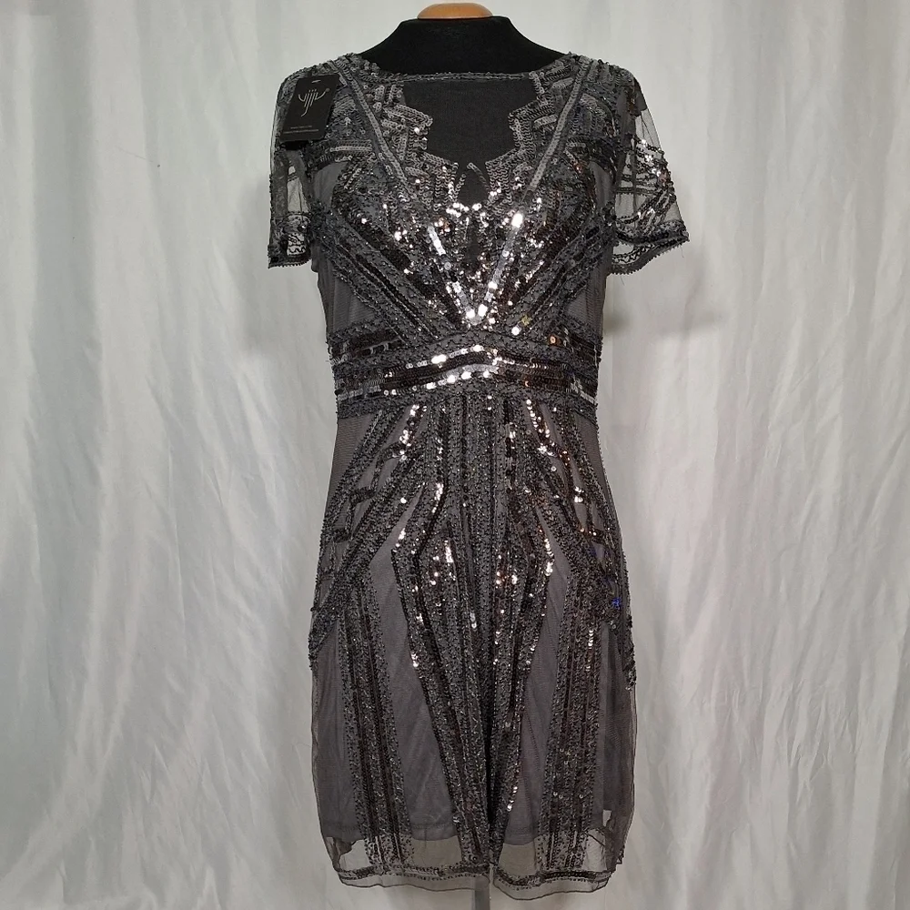 NWT. Vision For Innovation Beaded Dress -szL